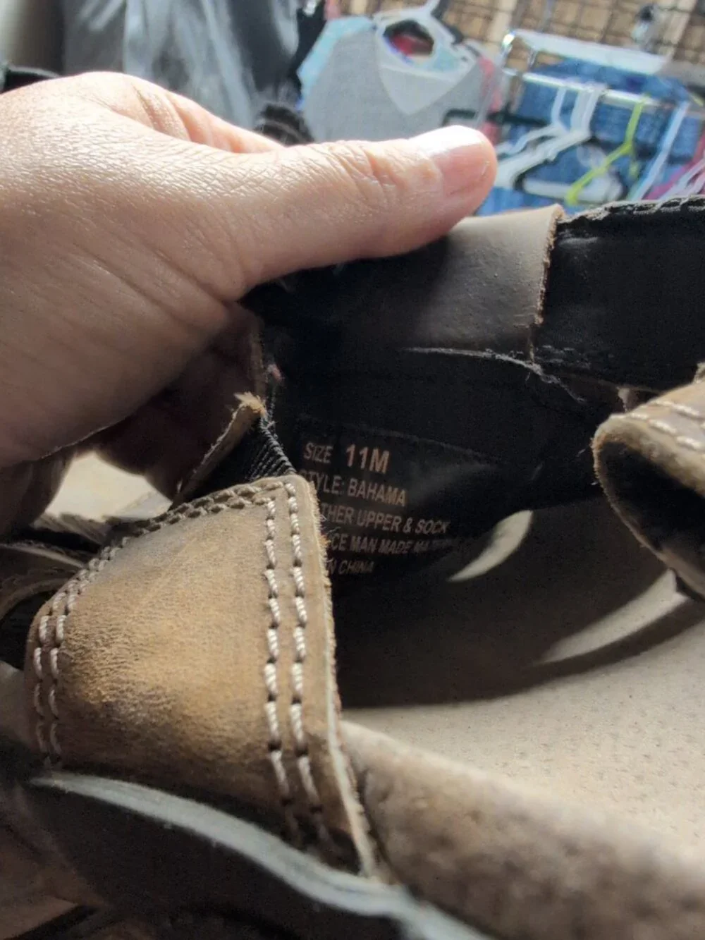 Men's Brown Leather Sandals with Adjustable Straps